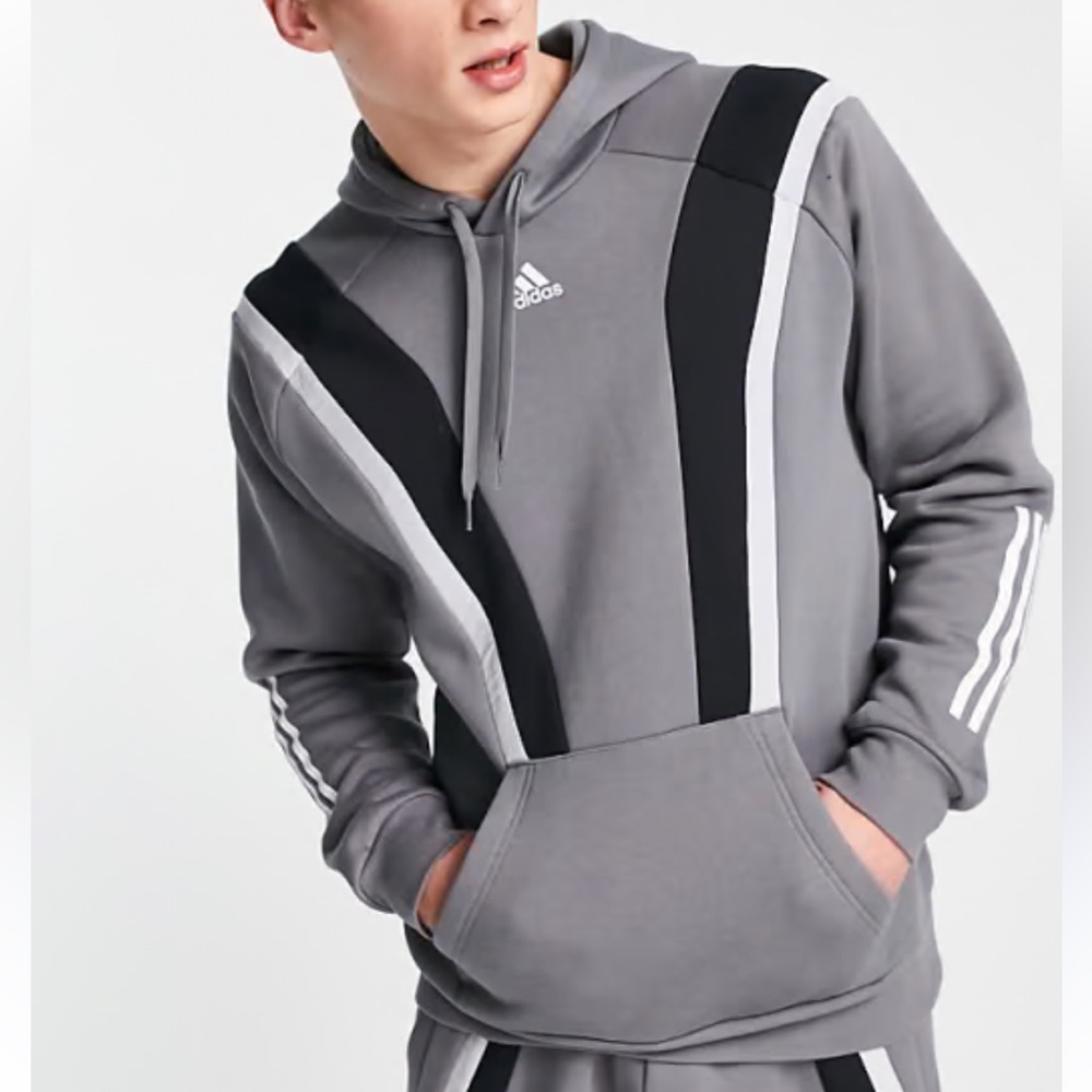Adidas Men's Gray and Black Performance Jacket